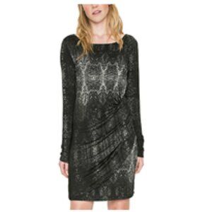 NWOT - Desigual Long Sleeve Snake Print Mini Dress